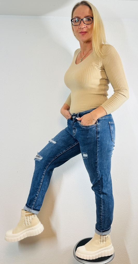 Dam Byxor Mamma Fit Elastan Bekväma med Resår i Midjan Snygga Byxor-1