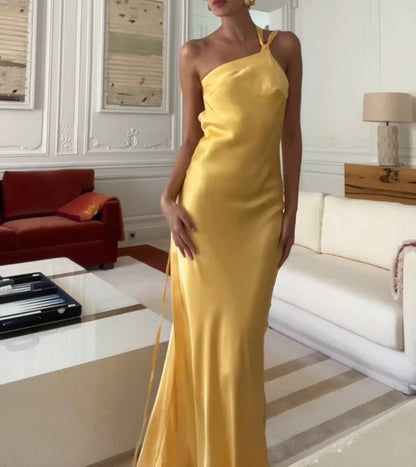 Kvinnors Axelklänning Snörning Andningsbart Material-1