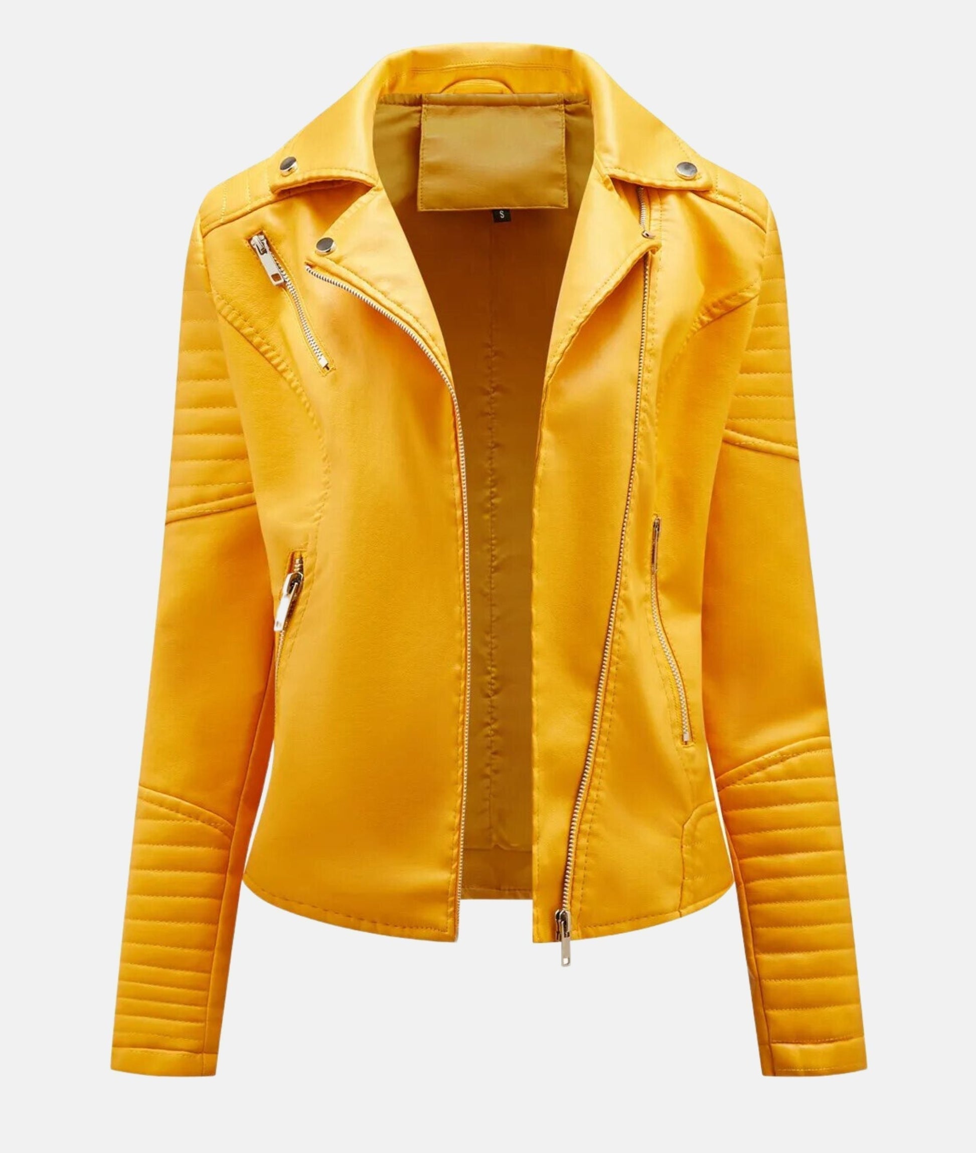 Variant image for Kvinnors Motorcykeljacka Asymmetrisk Dragkedja Polyesterblandning-1