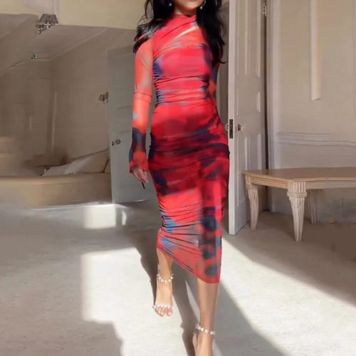 Variant image for Kvinnors Midi Klänning Elegant Polyester-6