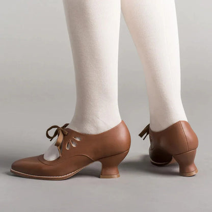 Dam Höga Klackar Elegant Läder 10 cm Häl-6