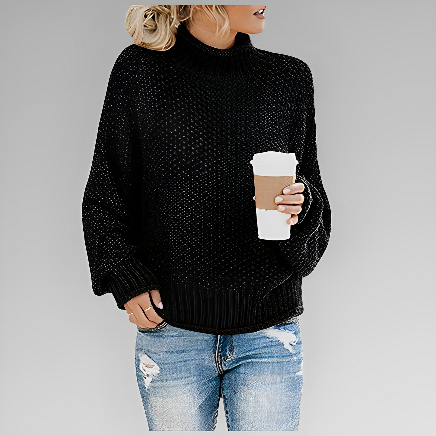Dam Vintertröja i Akryl och Ull – Modern och Bekväm, Perfekt för Kalla Dagar, Normal Passform, Finns i Storlekar S-XL 9