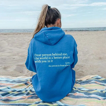 Unisex Hoodie mit Freundlichkeit Botschaft – Weiche 100% Baumwolle, Bequeme Passform, Ideal für Alltag und Freizeit 12