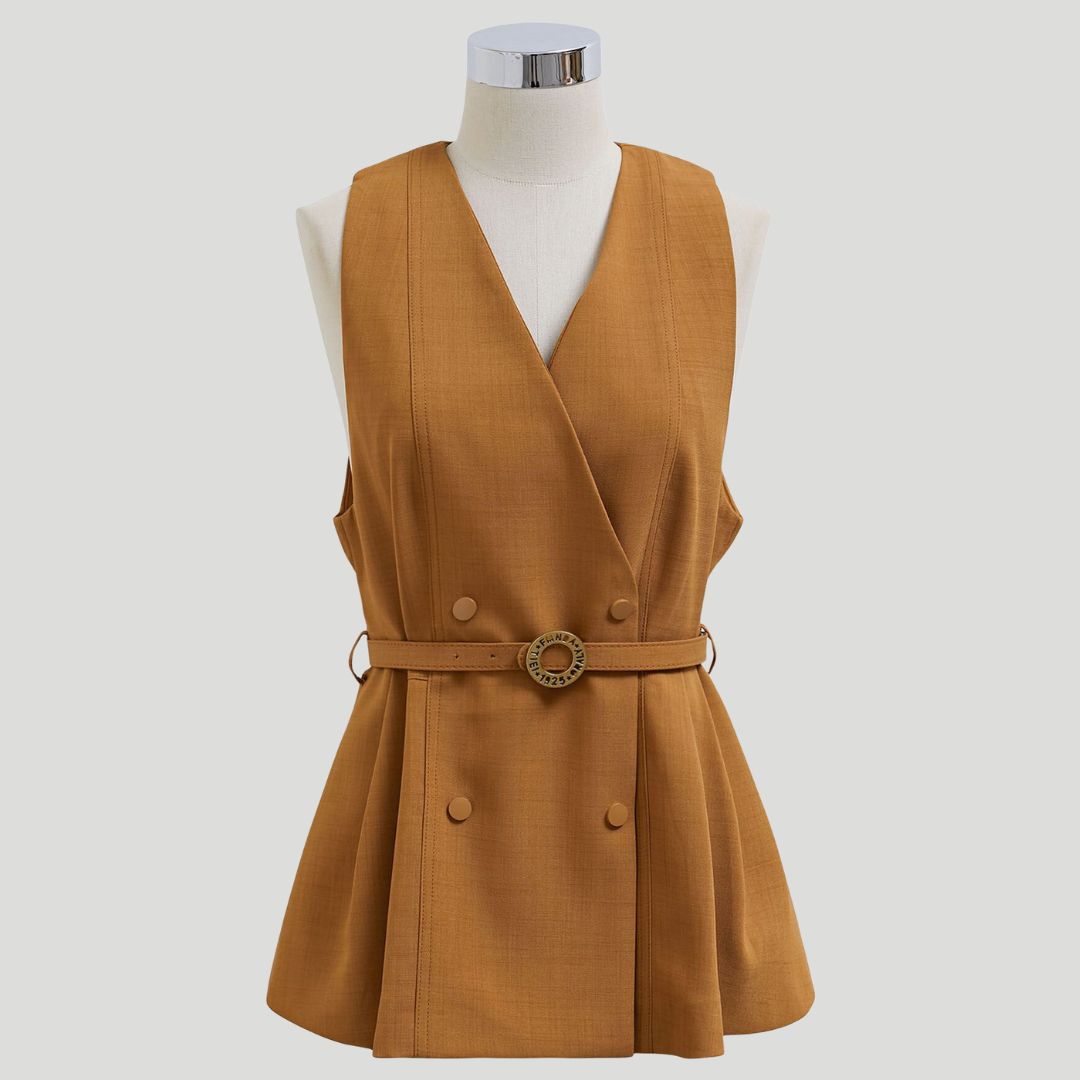 Damjacka och Bältesväst Set i Polyester och Bomull-5