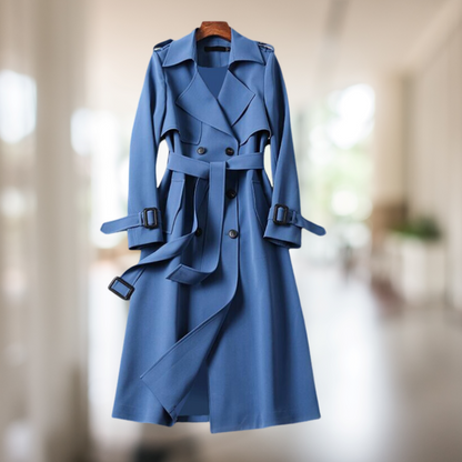 Dam Trench Coat Elegant Högkvalitativt Tyg-4