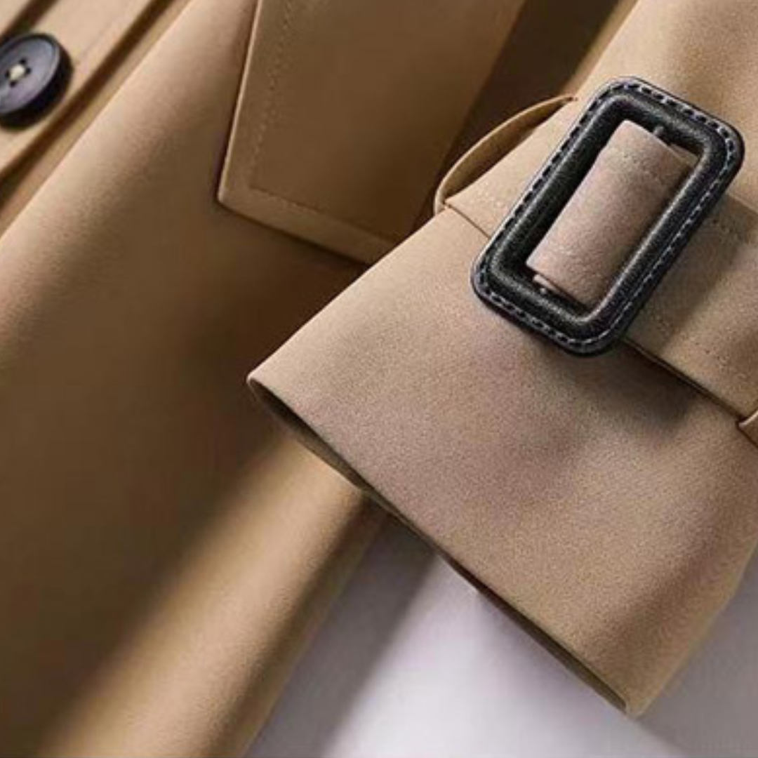 Kvinnors Trenchrock Klassisk Polyester Elegant-4