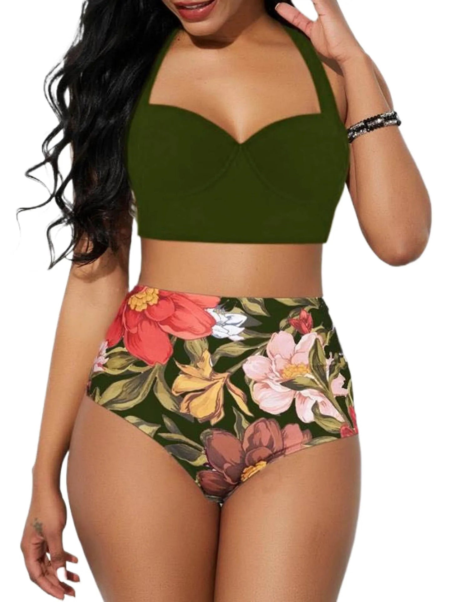 Dam Bikini Set Trendig Mjuk Tyg Vattenavvisande 13