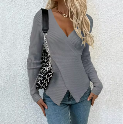 Variant image for Stickad Dam Tröja Avslappnad Design i Stretchiga Fibrer-25