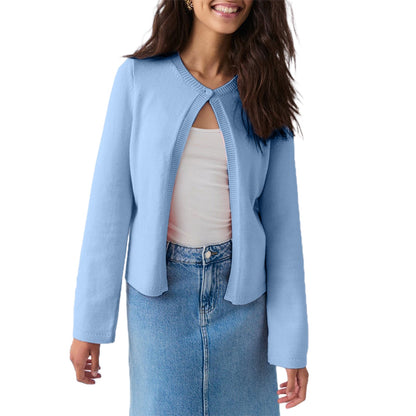 Variant image for Stickad Dam Tröja Slim Fit Mjuk Materialmix-17