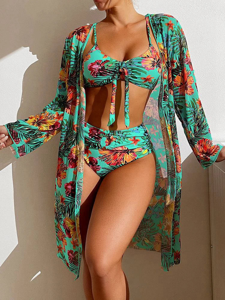 Dam Bikini Set Trendig Högkvalitativ Polyester och Elastan 13
