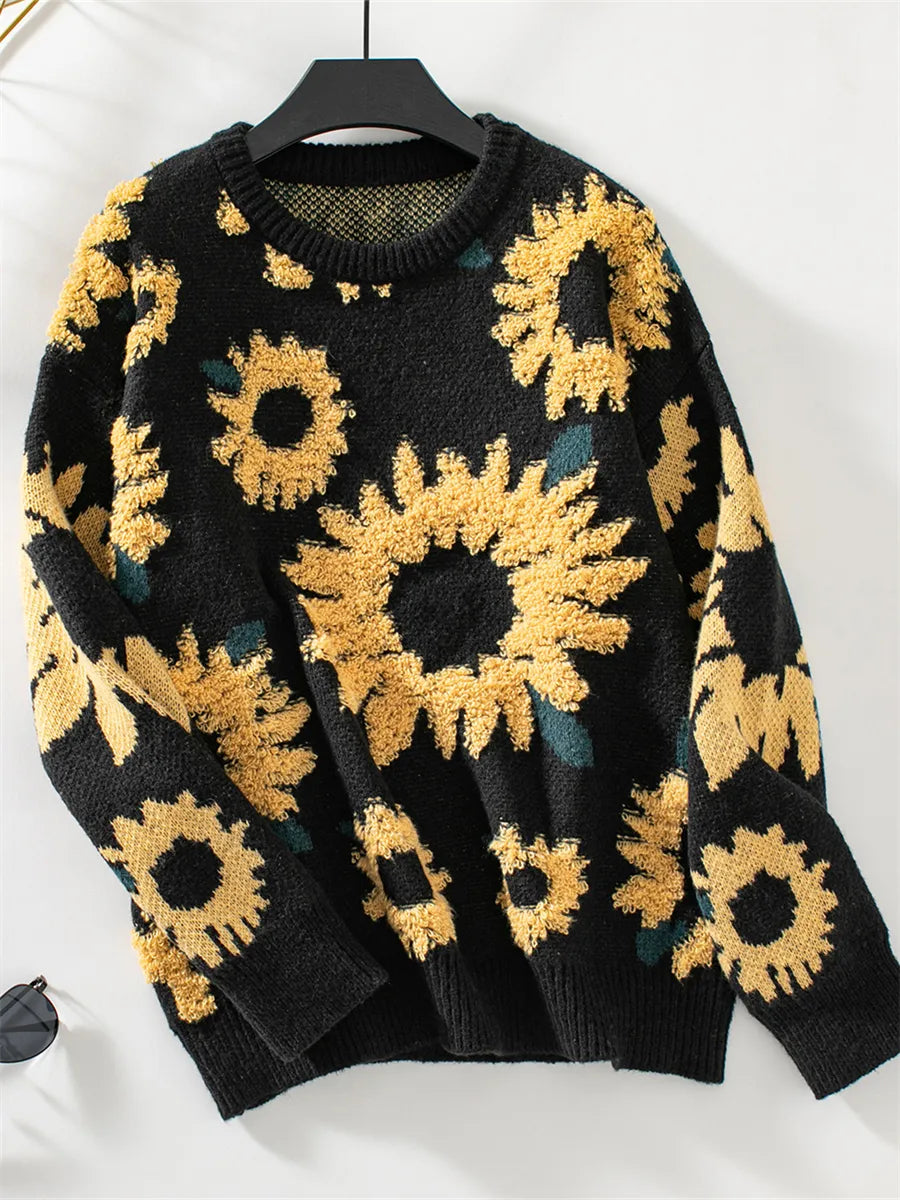 Variant image for Stickad Dam Tröja Varm Akryl Ledig Passform-6