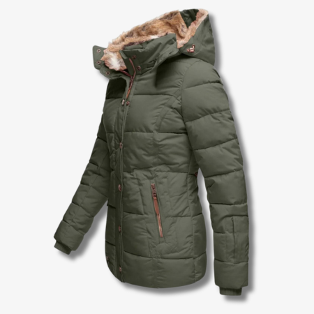 Damjacka med Huva Avslappnad Polyester för Vinter-2