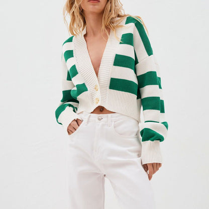 Variant image for Dam Cardigan Färgblock Design Mjuk Akryl-4