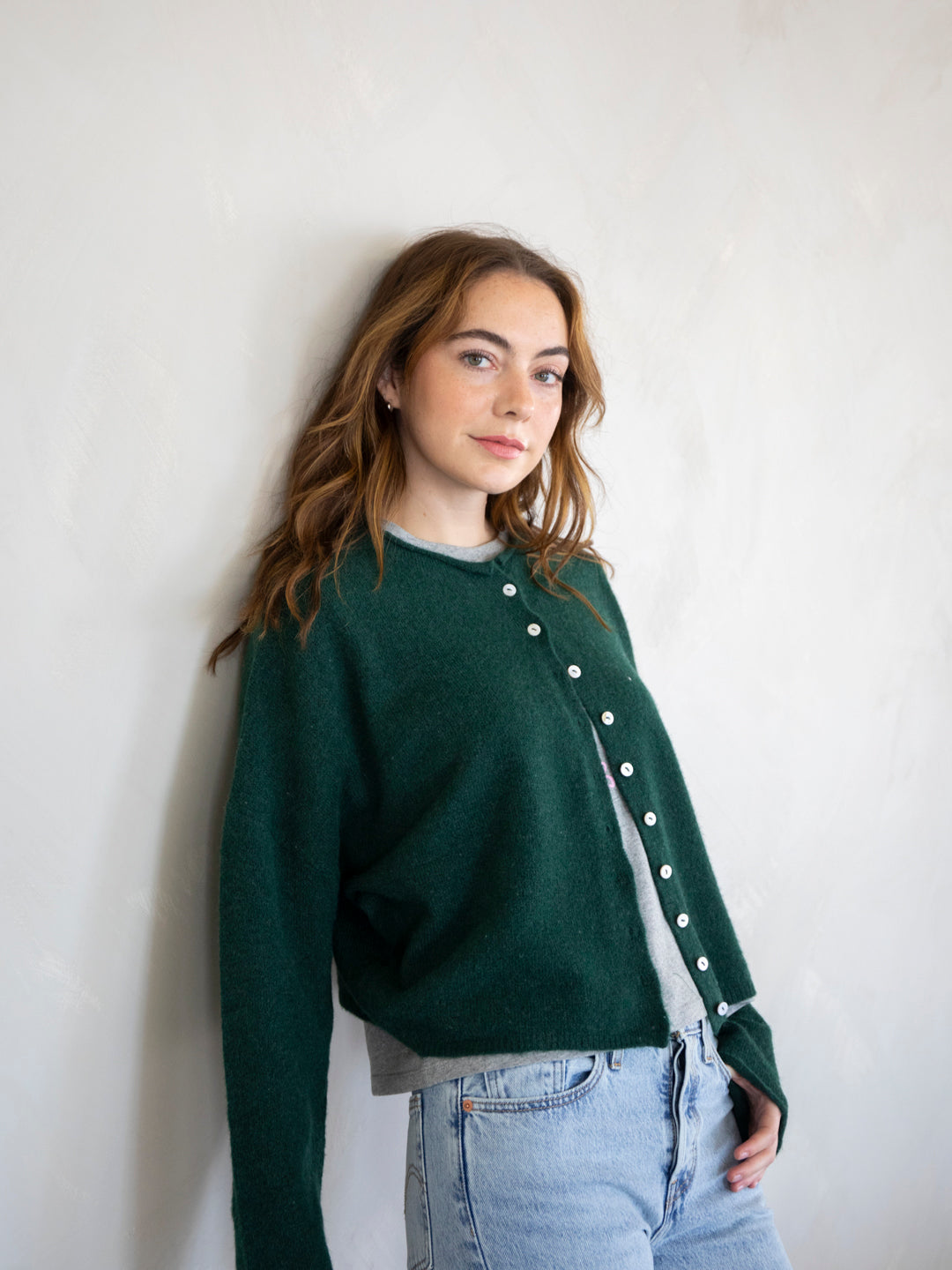 Flerfärgad Cardigan Dam i Mjuk Akryl och Nylon – Lång Kofta för Kalla Dagar, Normal Passform, Perfekt för Avslappnad Stil 3