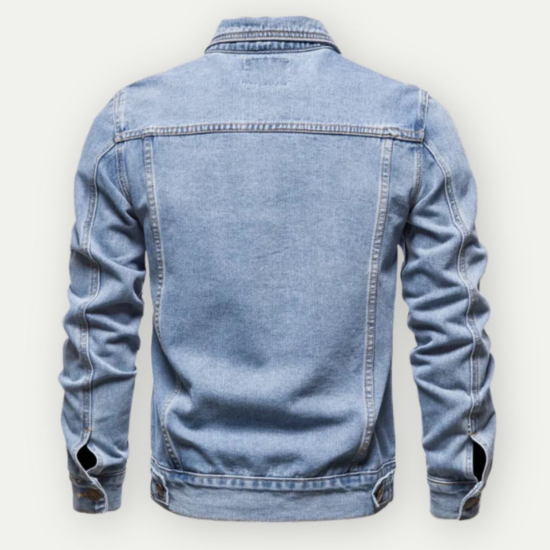 Damjacka Denim Klassisk Design med Knappstängning och Fickor 2