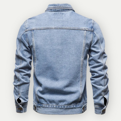 Damjacka Denim Klassisk Design med Knappstängning och Fickor 2