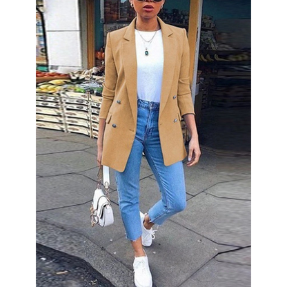 Variant image for Kvinnors Blazer Medellängd Enkel Design Högkvalitativt Material-49