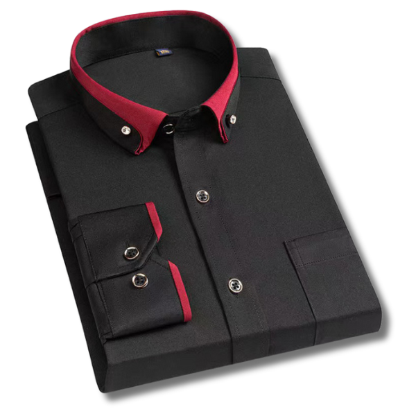 Variant image for Herrskjorta Långa Ärmar Formell Högkvalitativ Bomull Polyester-7