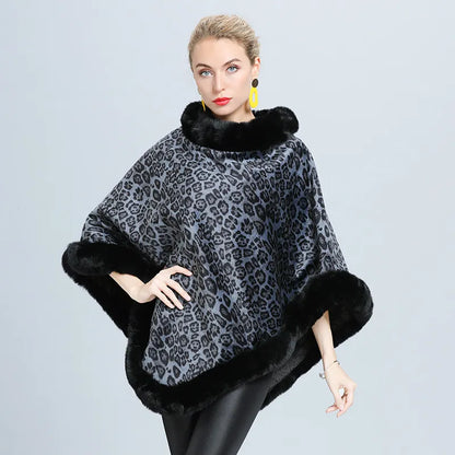 Variant image for Dam Poncho Topp Andningsbart Material Elegant Design-2