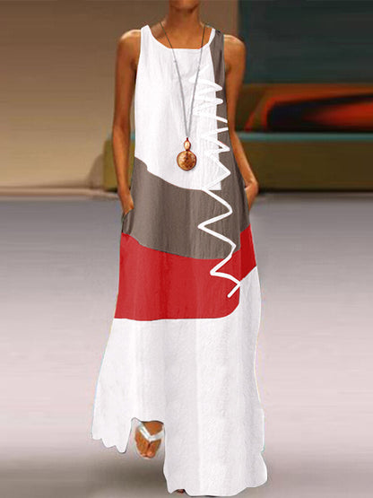 Variant image for Maxiklänning Dam Casual Bomullsblandning med Fickor-17