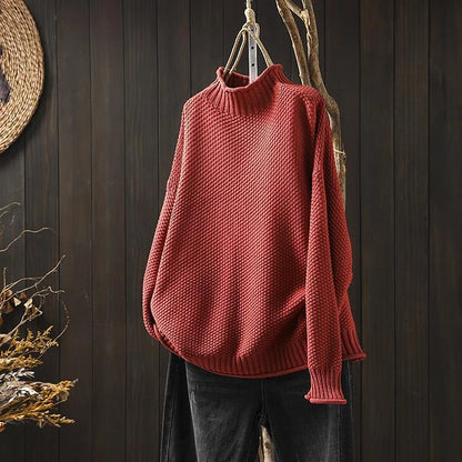 Dam Rullkrage Tröja Långärmad i Akrylpolyester – Mångsidig och Bekväm för Kyliga Dagar, Flera Färger 4