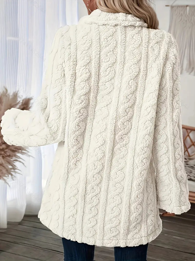Damjacka Teddy med Långa Ärmar i Polyester för Dam 3