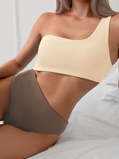 Dam Ettstycke Badkläder Utskuren Design Högkvalitativ Nylon Spandex-4