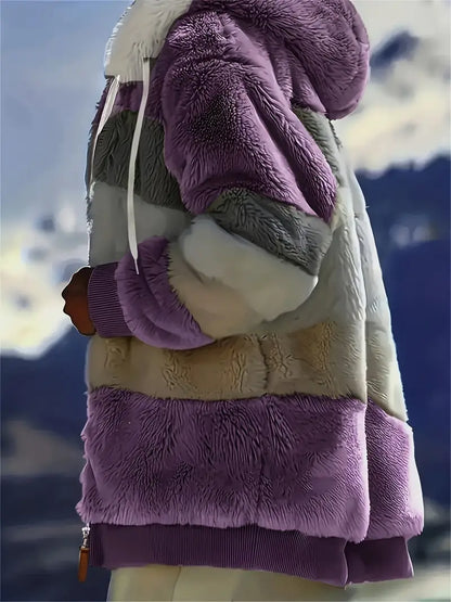 Variant image for Dam Huvjacka Färgblock Fuzzy Polyester-21