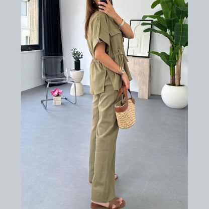 Dam 2-delad Uppsättning Kortbyxor och Topp Hållbart Tyg 6