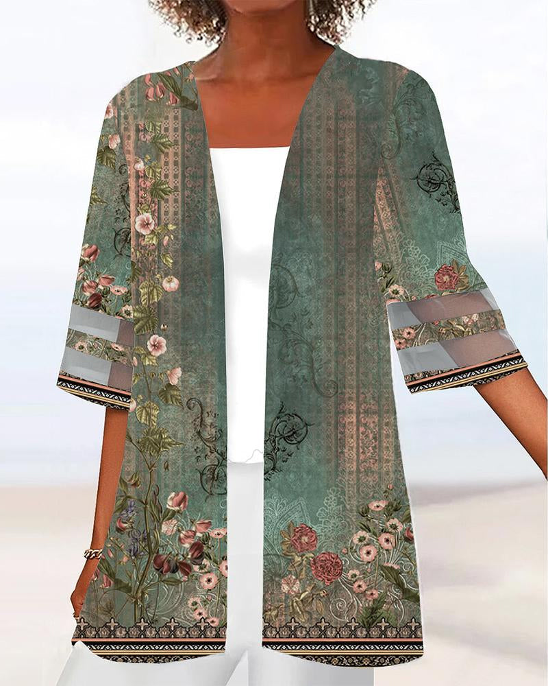 Variant image for Kvinnors Lång Kofta Etnisk Lätt Polyester-1