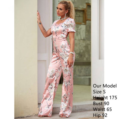 Dam Overalls Blommig Design Polyester Spandex-2