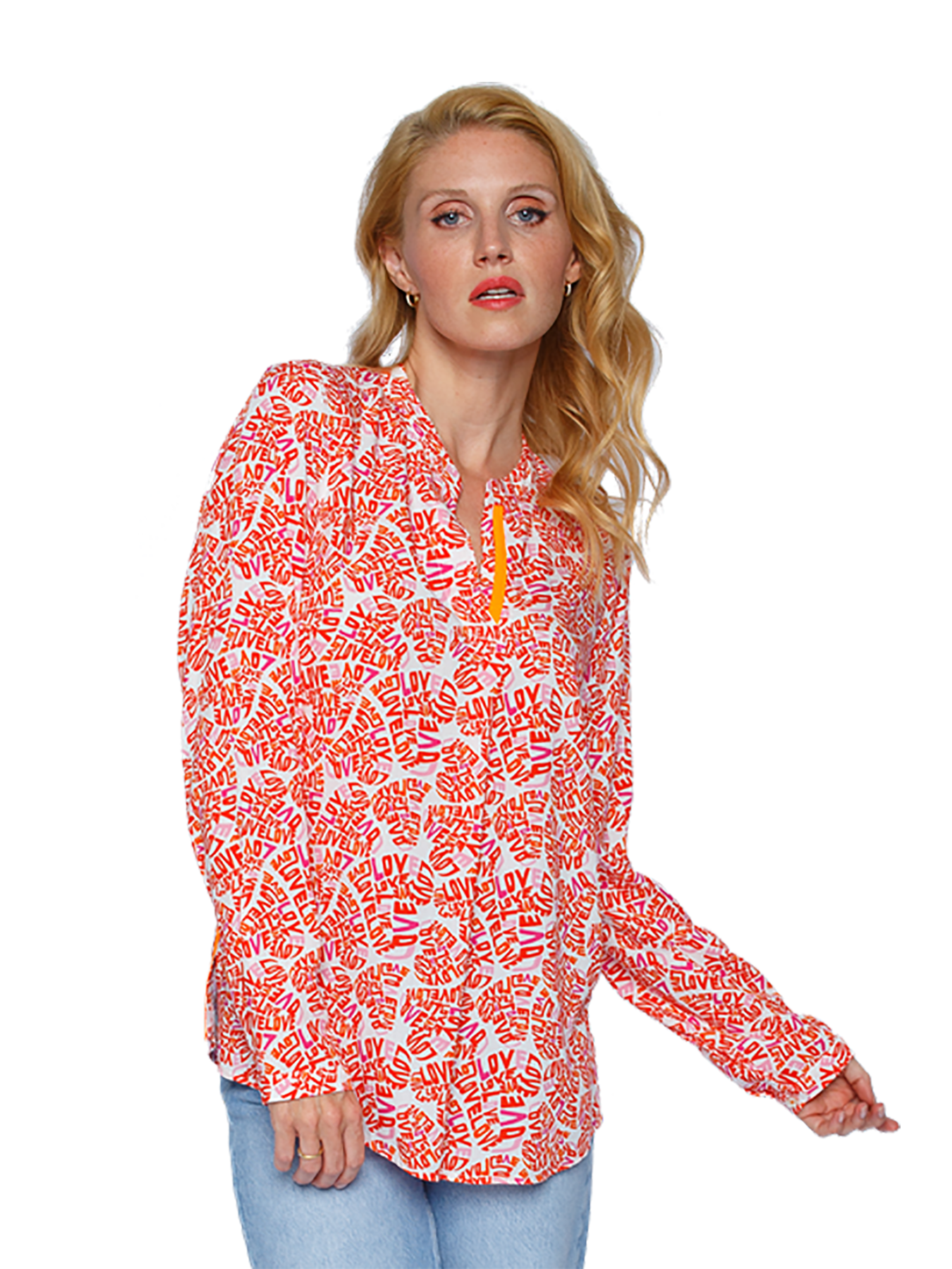 Variant image for Festtoppar Dam Relaxed Fit Viskos med Kontrastdetaljer-1