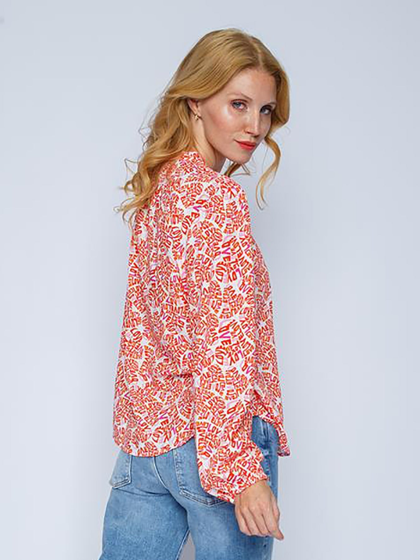 Dam T-shirt Avslappnad Viskos Rund Nacke Elastiska Ärmar 3