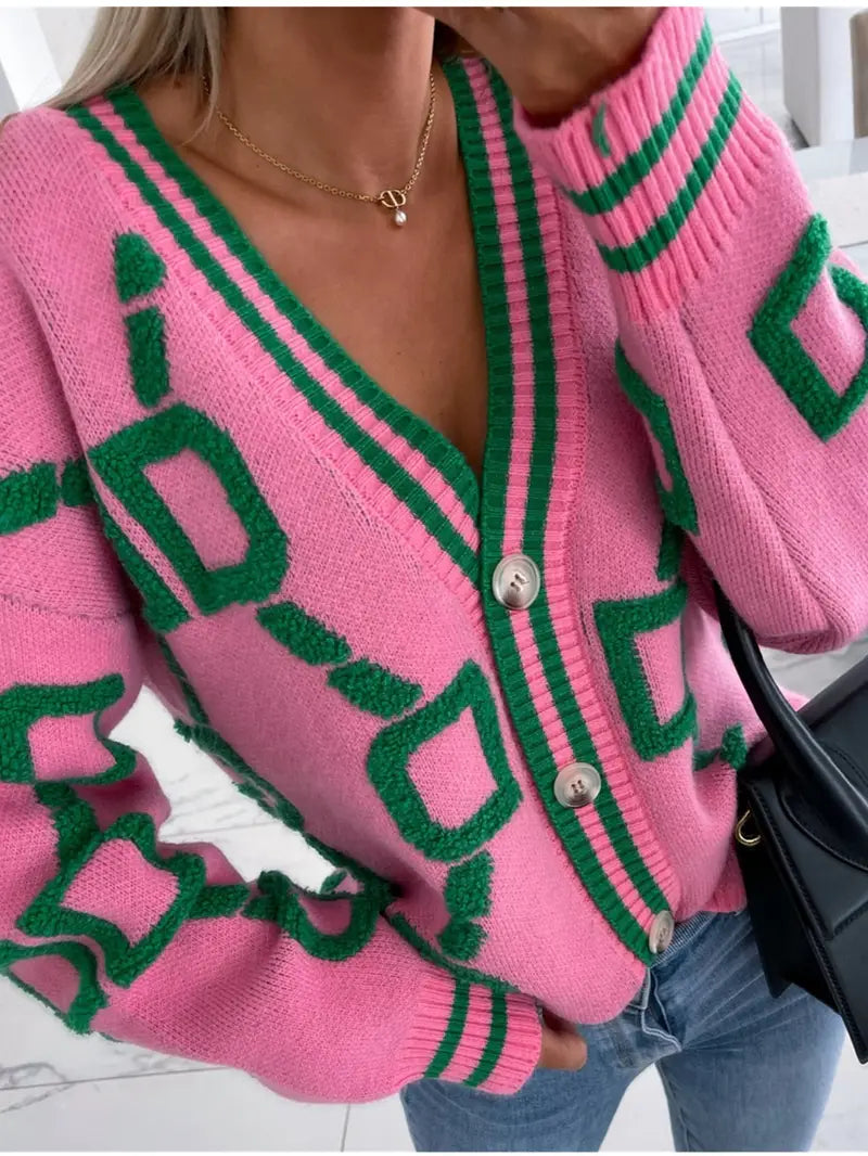 Lång Kofta Dam Avslappnad Passform 100% Akryl-2