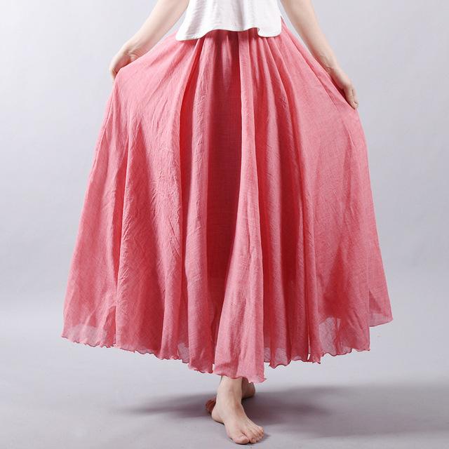 Variant image for Dam Maxikjol Boho Hög Midja Luftig Polyester-49