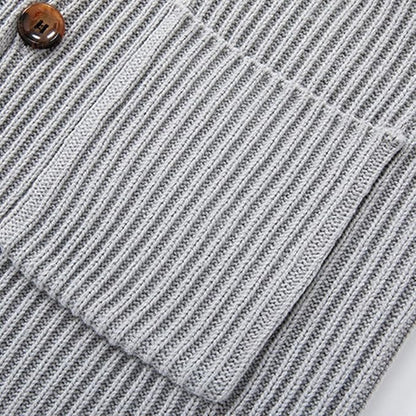 Dam Lång Kofta Stickad Akryl Modern Design-4