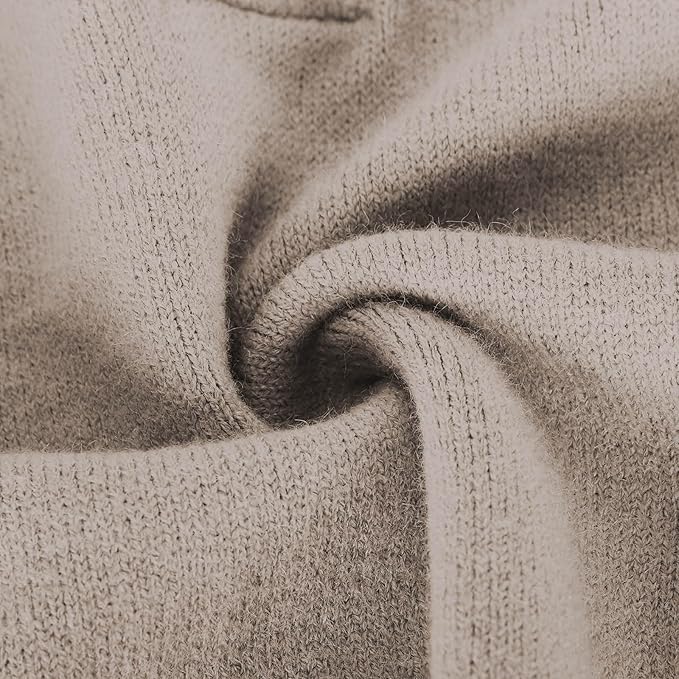 Dam Stickad V-hals Tröja i Ull för Kalla Dagar-3