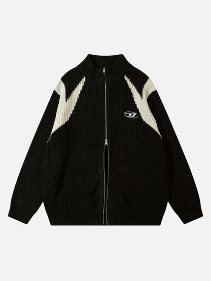 Herrjacka Vävd Med Blixtlås Polyester Klassisk Stil-1