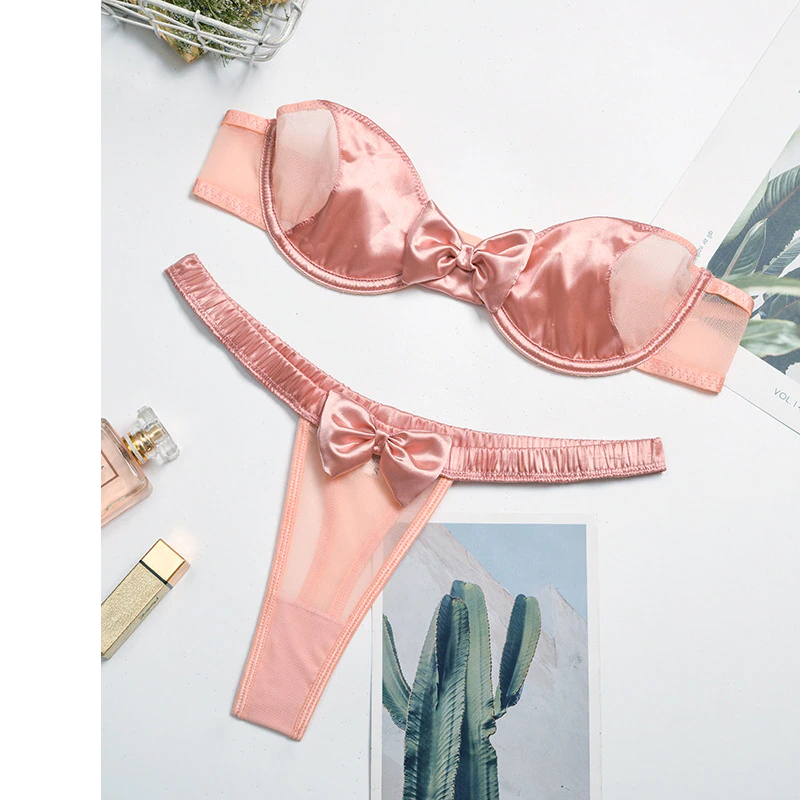 Dam BH-uppsättning Transparent Polyester-4