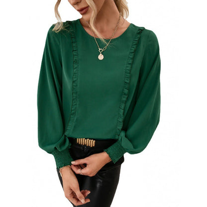 Dam Skjorta Långärmad Modern Polyester-2
