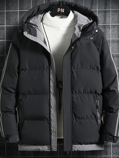 Herr Vinterjacka Vadderad Modern Design Polyester-3