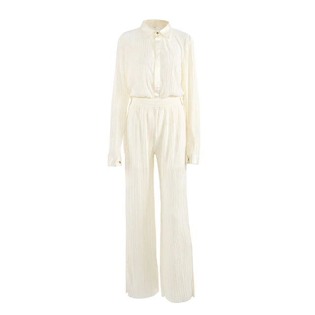 Variant image for Dam Byxor Plisserade Vida Ben med Resår i Midjan Polyester Snygga Byxor-2