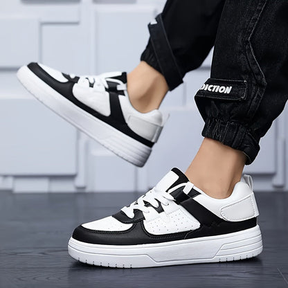 Mäns Sneakers Plattform Casual PU Tyg-6