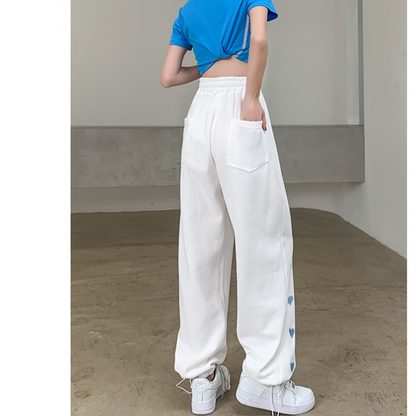 Kostymbyxor Dam Högskurna med Hjärtformat Mönster i Polyester och Spandex-6