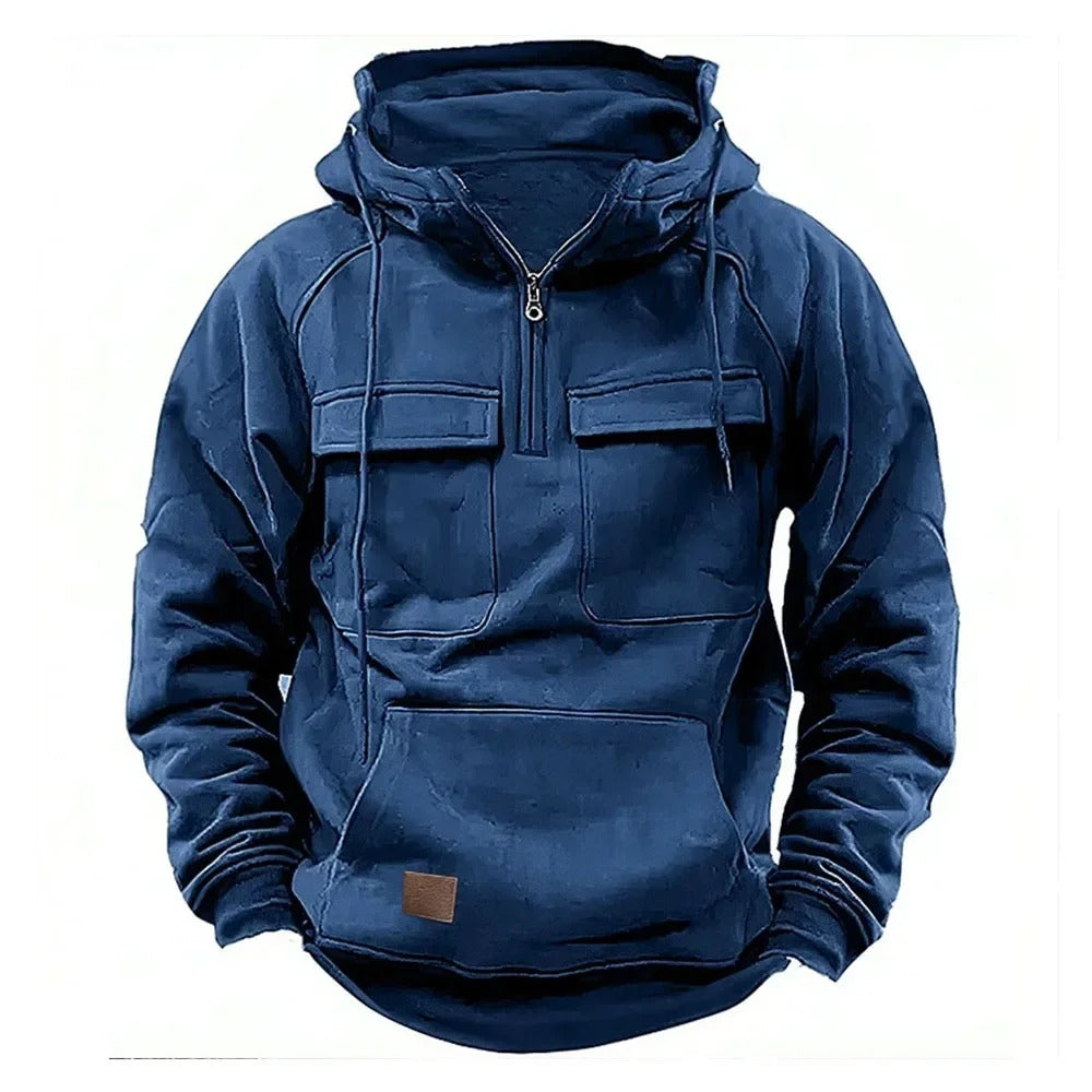 Herr Taktisk Hoodie Halvzip Polyester-5