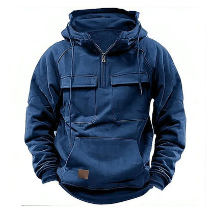 Herr Taktisk Hoodie Halvzip Polyester-5