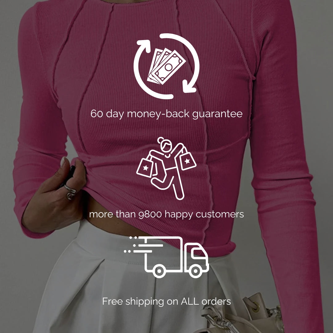 Dam Skjorta Ribbad Elegant Design i Ribbväv-4