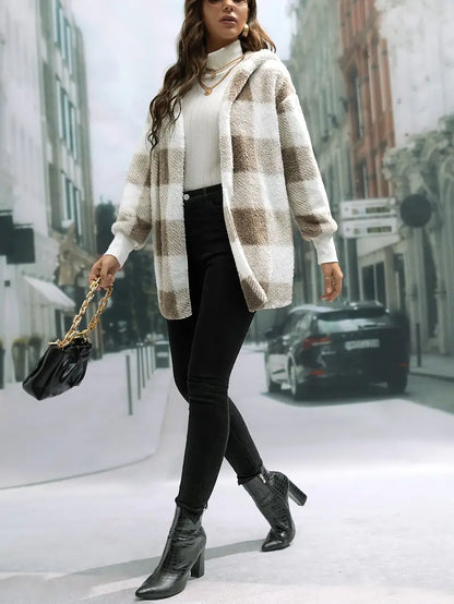 Dam Kappa Teddy Foder med Huva för Vinterbruk-3