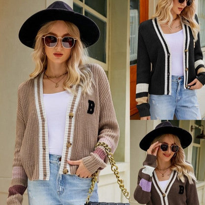 Dam Lång Kofta Mjuk Tyg Cardigan-3