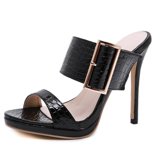 Dam Sandaler Gladiator Slingback PU-Läder-1